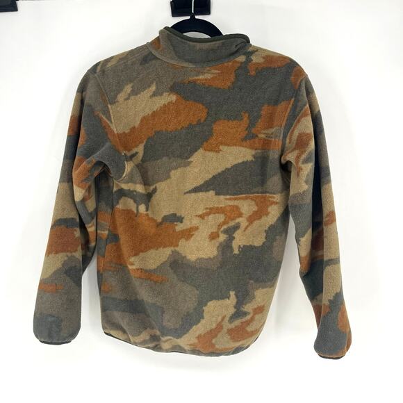 Patagonia Kids Lightweight Synchilla Snap-T Pullover Green Camo Size Large EUC - Picture 2 of 9